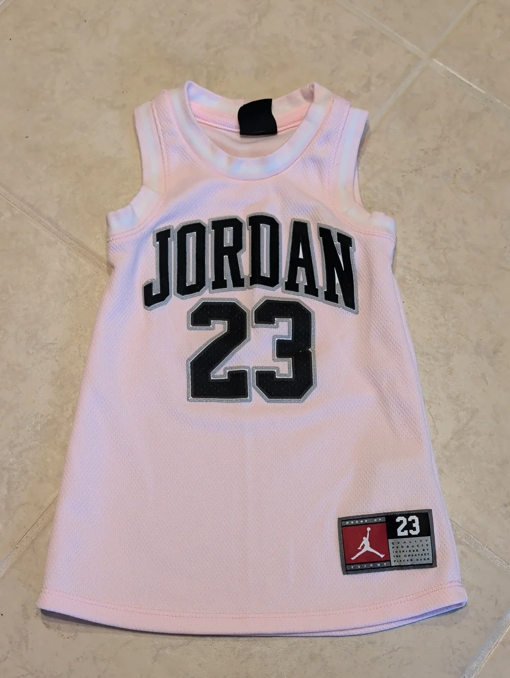 Jordan Girls' Light Pink Sleeveless 23 Basketball Jersey Dress